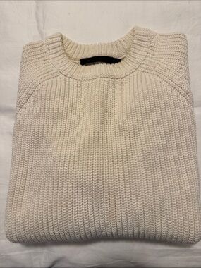 Jenni Kayne - Cotton Fisherman Classic Ivory Crewneck Sweater - Women's